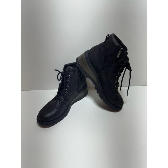 B52 By Bullboxer Devin Wedge Boots Sz 11 Black 595 Moto Combat Original Style - Picture 7 of 9